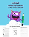 Cursive Handwriting Workbook For kids With cute monsters: Cursive for beginners workbook. Cursive letter tracing book. Cursive sight words and sentenc - Education Press - 9798687670753