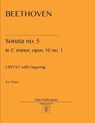 Beethoven Sonata no. 5 in c minor: op. 10 no. 1 - BEETHOVEN,  Ludwig Van - 9798709133181