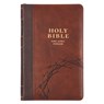 KJV Bible Deluxe Gift W/Zipper Faux Leather Amazing Grace, Brown Two-Tone Isa. 53:5 - Christian Art Gifts - 9798896780007