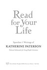 Read for Your Life #20 - Katherine Paterson - 9780547507545