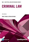 Law Express Revision Guide: Criminal Law - Stefan Fafinski ; Emily Finch - 9781292439181