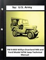 TM 9-803 Willys-Overland MB and Ford Model GPW Jeep Technical Manual - U. S. Army - 9781533179463