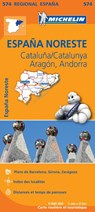 Michelin Wegenkaart 574 Spanje Noordoost - Catalunya, Aragón, Andorra - Michelin - 9782067184220
