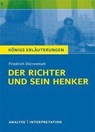 Der Richter und sein Henker von Friedrich Dürrenmatt - Textanalyse und Interpretation - Friedrich Dürrenmatt - 9783129303849