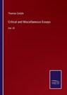 Critical and Miscellaneous Essays - CARLYLE,  Thomas - 9783375045708