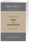 Biblia Hebraica Quinta (BHQ). Gesamtwerk zur Fortsetzung / Ezra and Nehemia -  - 9783438052803