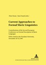 Current Approaches to Formal Slavic Linguistics - Peter Kosta ; Jens Frasek - 9783631503119