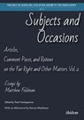Subjects and Occasions - Matthew Feldman - 9783838221533