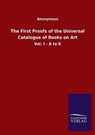 The First Proofs of the Universal Catalogue of Books on Art - Ohne Autor - 9783846048306