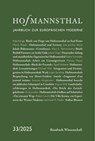 Hofmannsthal. Jahrbuch zur europäischen Moderne 33 | 2025 - Maximilian Bergengruen ; Alexander Honold ; Ursula Renner - 9783988581556