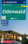 KOMPASS Wanderführer Odenwald, Bergstraße, Neckartal, Heidelberg, 60 Touren mit Extra-Tourenkarte - Kay Tschersich - 9783991544975