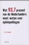 Wat 93.7 procent van de Nederlanders moet weten over opiniepeilingen - W.L. Tiemeijer - 9789048521081