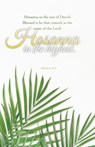 Palm Sunday Bulletin: Cometh in the Name (Package of 100): Matthew 21:9 (Kjv) - Broadman Church Supplies Staff - 9798384526803