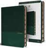 KJV Holy Bible, Large Print, Handy Size Format, Green Premium Imitation Leather with Ribbon Marker, Red Letter, Thumb Index - King James Version - 9798890985521