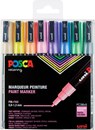 Posca paintmarker PC-3M,  set van 8 markers in geassorteerde pastelkleuren - Posca - 3296280033402