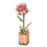 Houten Bloem Pink Rose - Robotime - 6946785119244