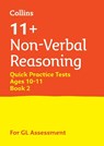 11+ Non-Verbal Reasoning Quick Practice Tests Age 10-11 (Year 6) Set B - Collins 11+ - 9780008701215