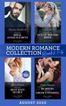 Modern Romance August 2020 Books 1-4: The Sheikh's Royal Announcement / Claiming His Out-of-Bounds Bride / The Maid's Best Kept Secret / Rumors Behind the Greek's Wedding - Sharon Kendrick ; Annie West ; Abby Green ; Pippa Roscoe - 9780008908195