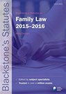 Blackstone's Statutes on Family Law 2015-2016 - OLDHAM,  Mika - 9780198736035