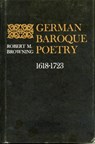 German Baroque Poetry, 1618-1723 - BROWNING,  Robert M. - 9780271011462