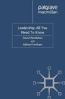 Leadership: All You Need To Know - Adrian Furnham ;  David Pendleton - 9781349339976