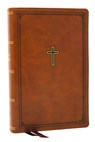 KJV Personal Size Large Print End-of-Verse Reference Bible, Brown Leathersoft, Red Letter, Comfort Print (Thumb Indexed) - Thomas Nelson - 9781400347865