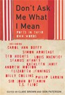 Don't Ask Me What I Mean - Don Paterson ; Clare Brown - 9781447219514