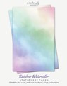 Rainbow Watercolor Stationery Paper - Writerly Paperie - 9781636572550