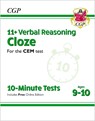 11+ CEM 10-Minute Tests: Verbal Reasoning Cloze - Ages 9-10 (with Online Edition) - CGP Books - 9781789084382