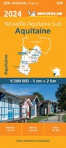 Michelin Wegenkaart 524 Aquitaine 2024 -  - 9782067262515
