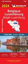 Michelin Wegenkaart 716 België & Luxemburg 2024 -  - 9782067262836