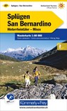 Splügen-San Bernardino, Hinterrheintäler, Misox Wanderkarte nr. 27 -  - 9783259022276