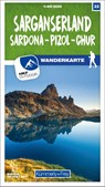 Sarganserland Sardona - Pizol - Chur 22 Wanderkarte 1:40 000 matt laminiert -  - 9783259023228