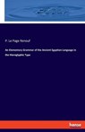 An Elementary Grammar of the Ancient Egyptian Language in the Hieroglyphic Type - P. Le Page Renouf - 9783348083263