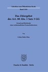 Das Zitiergebot des Art. 80 Abs. 1 Satz 3 GG - Celine Hofer-Dinc - 9783428196326