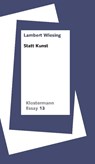 Statt Kunst - Lambert Wiesing - 9783465047261
