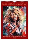 Music legends in magic art (Wall Calendar 2026 DIN A4 portrait), CALVENDO 12 Month Wall Calendar -  - 9783516533118