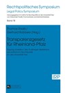 Transparenzgesetz Fuer Rheinland-Pfalz - Alexander Proelss ; Thomas Raab ; Gerhard Robbers - 9783631671856