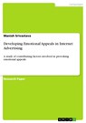 Developing Emotional Appeals in Internet Advertising - Manish  Srivastava - 9783640217946