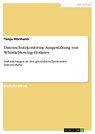 Datenschutzkonforme Ausgestaltung von Whistleblowing-Hotlines - Tanja Hörmann - 9783656878223