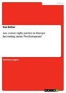 Are centre-right parties in Europe becoming more Pro-European? - Ron Böhler - 9783668538221