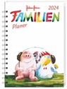 Helme Heine Familienplaner Buch A6 2024. Familienkalender mit 4 Spalten. Liebevoll illustrierter Buch-Kalender mit Einstecktasche und Schulferien. Terminplaner mit 160 Seiten. - Helme Heine - 9783756401765