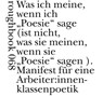 Manifest für eine Arbeiter:innenklassenpoetik - Fran Lock - 9783907369371