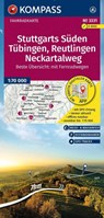 KOMPASS Fahrradkarte 3331 Stuttgarts Süden, Tübingen, Reutlingen, Neckartalweg 1:70.000 -  - 9783991540595