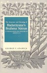 The Structure and Meaning of Badarayana's Brahma Sutra - GEORGE C.,  Jr. Adams ; Baadaraayaona - 9788120809314