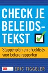 Check je beleidstekst - E. Tiggelaar - 9789012122955