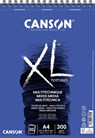 Canson tekenblok XL Mix Media 300 g/m² ft A4, blok met 30 vellen - Canson - 3148958072155