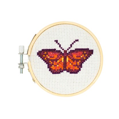 Mini Cross Stitch Borduurset - Vlinder, niet bekend - Overig - 0612615106703