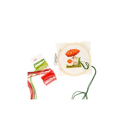 Mini Cross Stitch Borduurset - Paddenstoel, niet bekend - Overig - 0612615106727