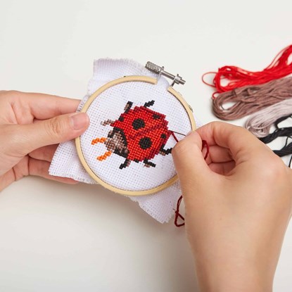 Mini Cross Stitch Borduurset - Lieveheersbeestje, niet bekend - Overig - 0612615113015
